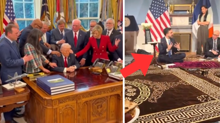 Allah sì, Cristo no: l’ipocrisia in queste foto su Trump e Mamdani