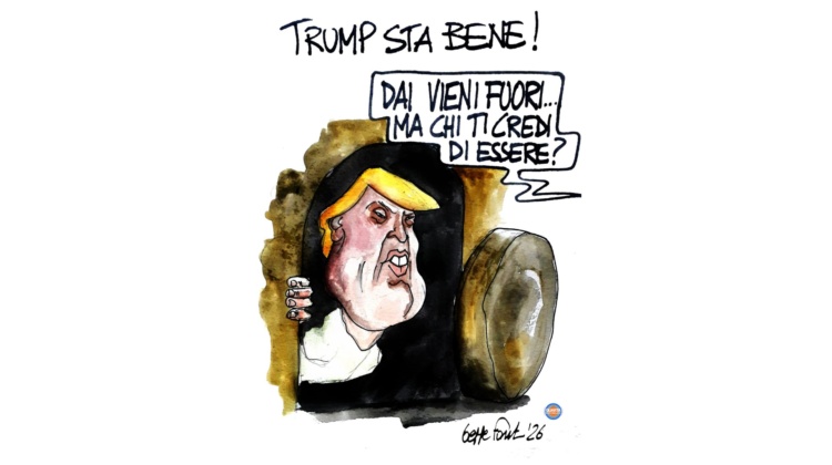 Trump, icona sacra - Vignetta del 12/04/2026