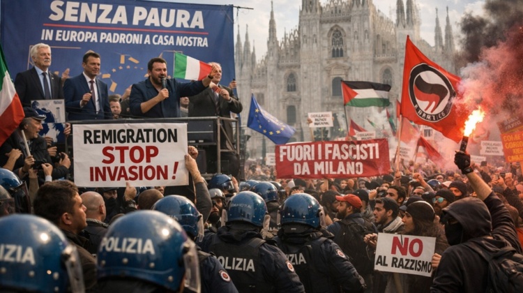 Milano, sabato ad alta tensione: Lega in piazza Duomo e tre cortei di protesta