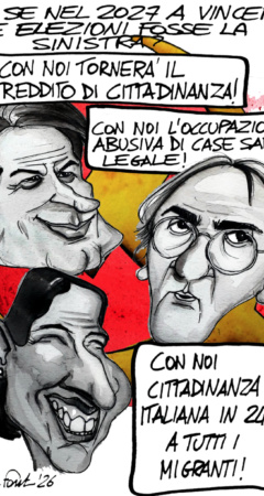 Sedute Satiriche di Beppe Fantin - Vignetta del 10/04/2026