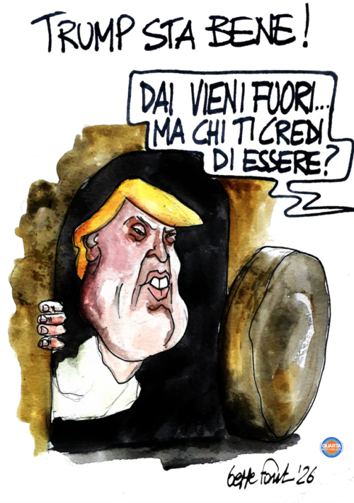 Sedute Satiriche di Beppe Fantin - Vignetta del 12/04/2026